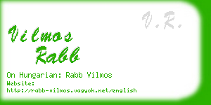 vilmos rabb business card